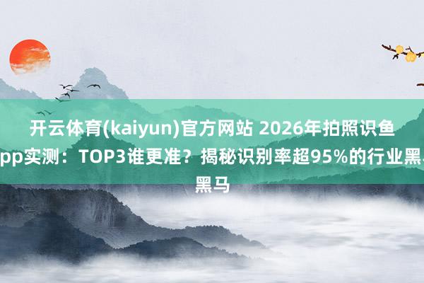 开云体育(kaiyun)官方网站 2026年拍照识鱼App实测：TOP3谁更准？揭秘识别率超95%的行业黑马