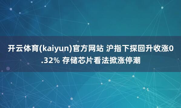 开云体育(kaiyun)官方网站 沪指下探回升收涨0.32% 存储芯片看法掀涨停潮
