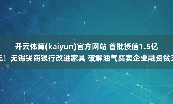 开云体育(kaiyun)官方网站 首批授信1.5亿元！无锡锡商银行改进家具 破解油气买卖企业融资贫乏