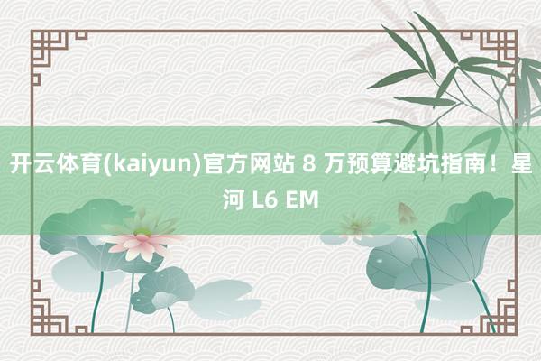 开云体育(kaiyun)官方网站 8 万预算避坑指南！星河 L6 EM