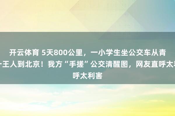 开云体育 5天800公里，一小学生坐公交车从青岛一王人到北京！我方“手搓”公交清醒图，网友直呼太利害
