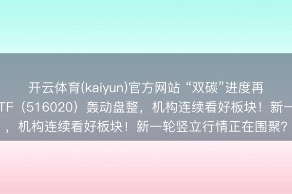 开云体育(kaiyun)官方网站 “双碳”进度再提速！华宝基金化工ETF（516020）轰动盘整，机构连续看好板块！新一轮竖立行情正在围聚？