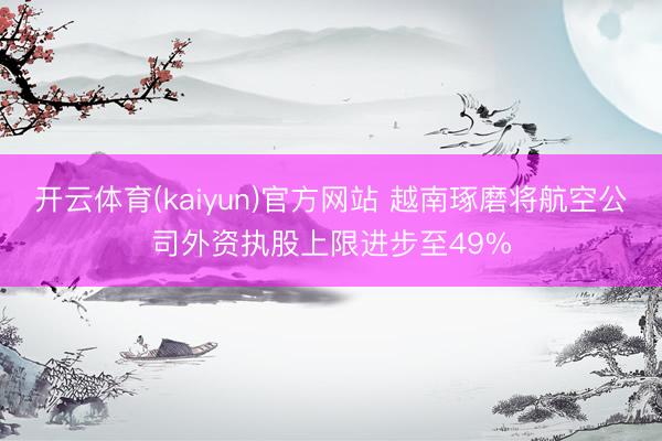 开云体育(kaiyun)官方网站 越南琢磨将航空公司外资执股上限进步至49%
