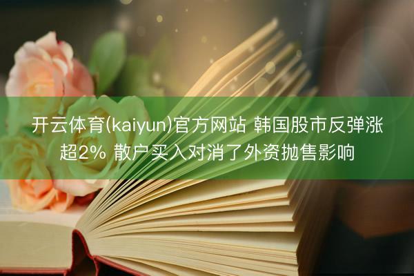 开云体育(kaiyun)官方网站 韩国股市反弹涨超2% 散户买入对消了外资抛售影响