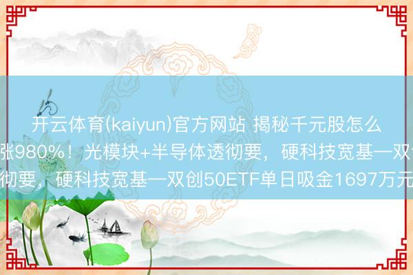 开云体育(kaiyun)官方网站 揭秘千元股怎么出身？中际旭创一年暴涨980%！光模块+半导体透彻要，硬科技宽基—双创50ETF单日吸金1697万元