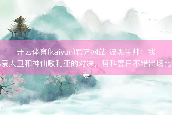 开云体育(kaiyun)官方网站 波黑主帅：我心爱大卫和神仙歌利亚的对决，哲科翌日不错出场比赛