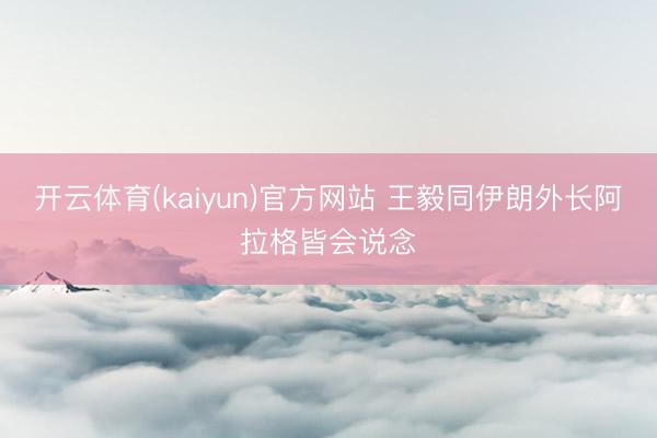开云体育(kaiyun)官方网站 王毅同伊朗外长阿拉格皆会说念