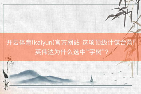 开云体育(kaiyun)官方网站 这项顶级计谋合营! 英伟达为什么选中“宇树”?