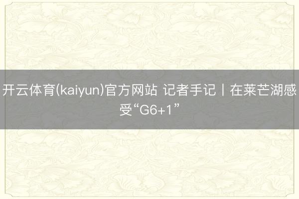 开云体育(kaiyun)官方网站 记者手记丨在莱芒湖感受“G6+1”